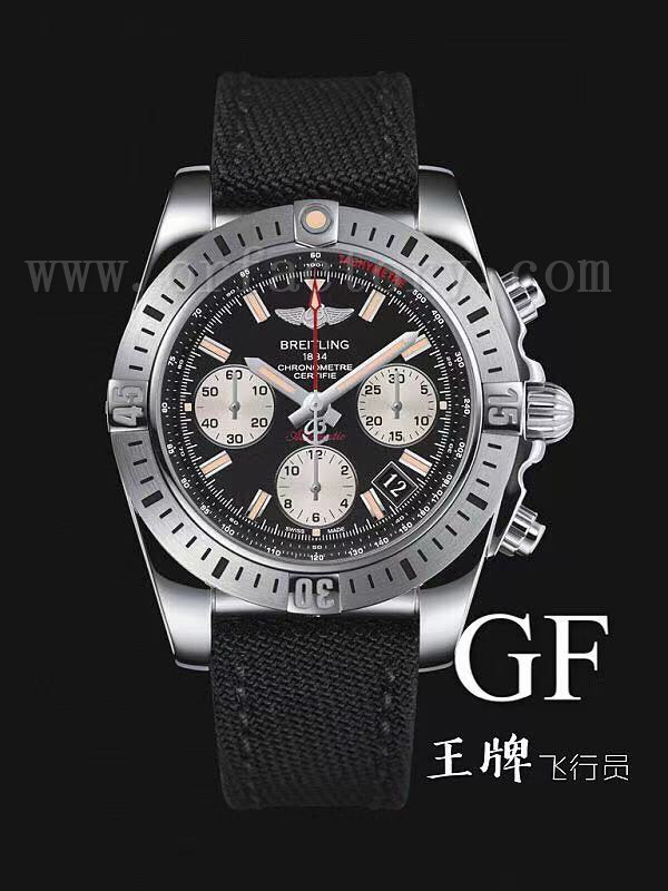 GF厂百年灵王牌飞行员熊猫眼计时机械腕表详细评测