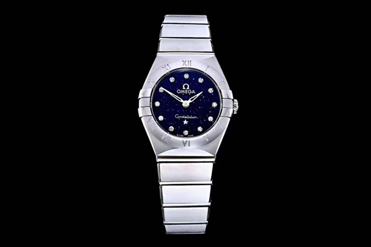 GF厂欧米茄星座系列星空蓝色字面复刻腕表做工评测-25毫米尺寸腕表推荐