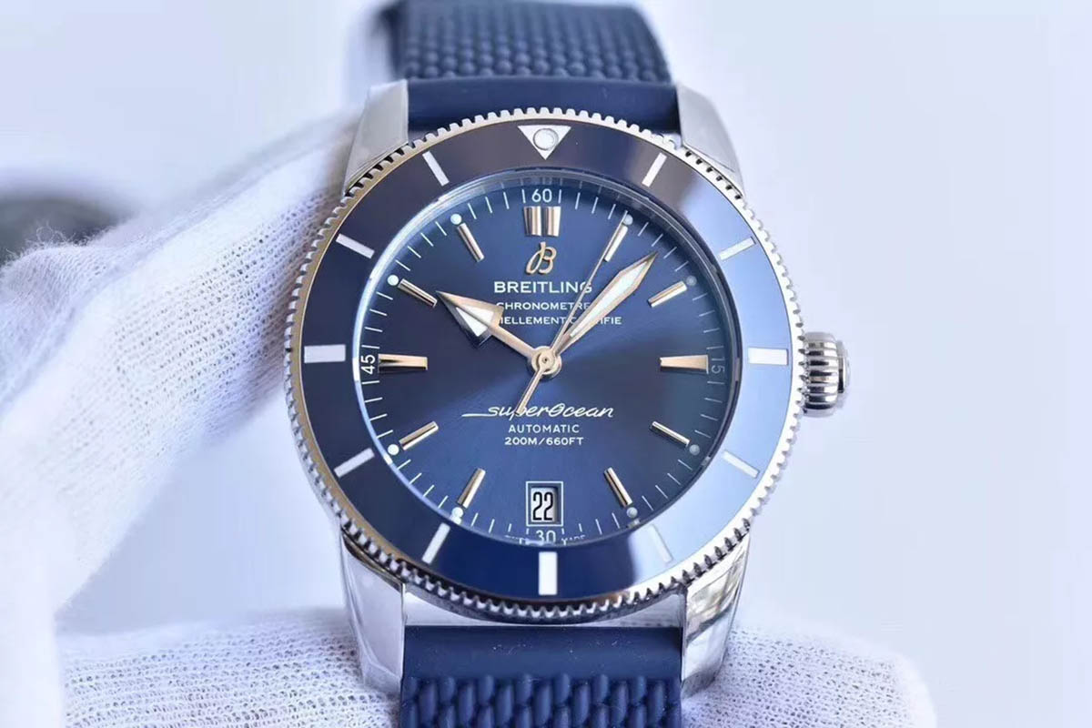 GF百年灵超级海洋文化二代蓝圈蓝面复刻腕表做工细节深度评测-品鉴百年灵家族的水鬼