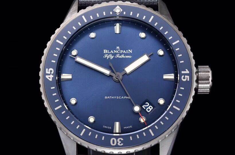 GF厂宝珀五十噚5000系列蓝盘复刻腕表做工细节如何-品鉴GF厂腕表