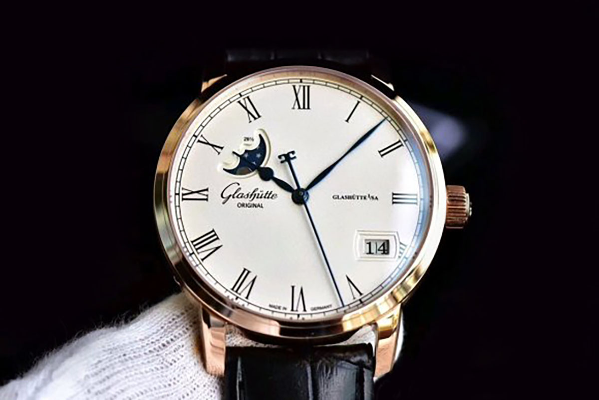 GF厂复刻版格拉苏蒂原创议员大日历月相腕表做工如何-品鉴GF厂月相款式腕表