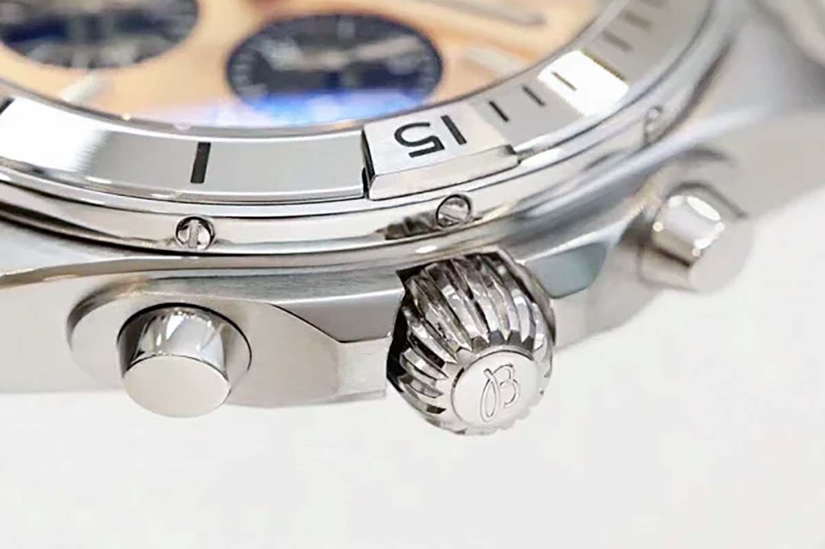 GF厂复刻版B01计时腕表42系列三文鱼色腕表做工评测-品鉴GF厂腕表