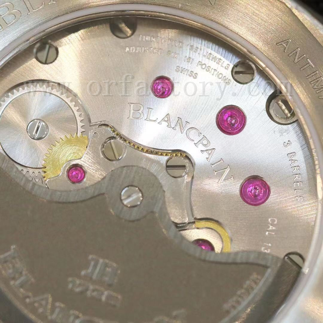 GF厂宝珀五十噚5000腕表评测,缎面磨砂钛金属