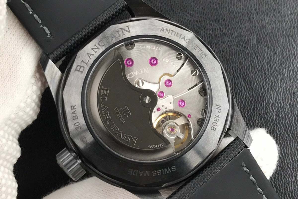 GF厂宝珀五十噚系列5000黑陶瓷材质复刻腕表做工细节深度评测-品鉴GF厂复刻
