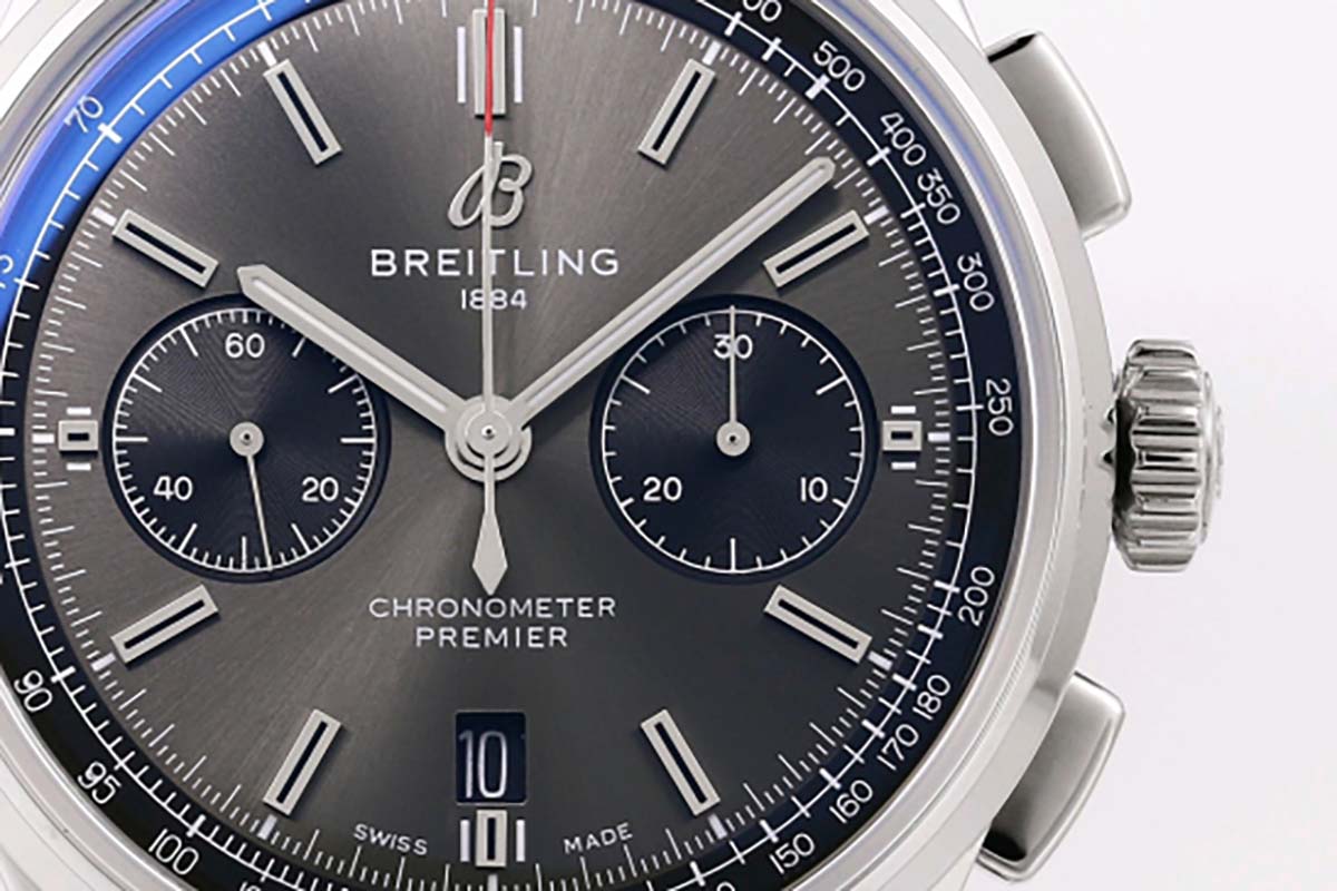 GF厂百年灵璞雅系列B01灰色字面复刻腕表做工细节深度评测-GF复刻工厂的究竟如何