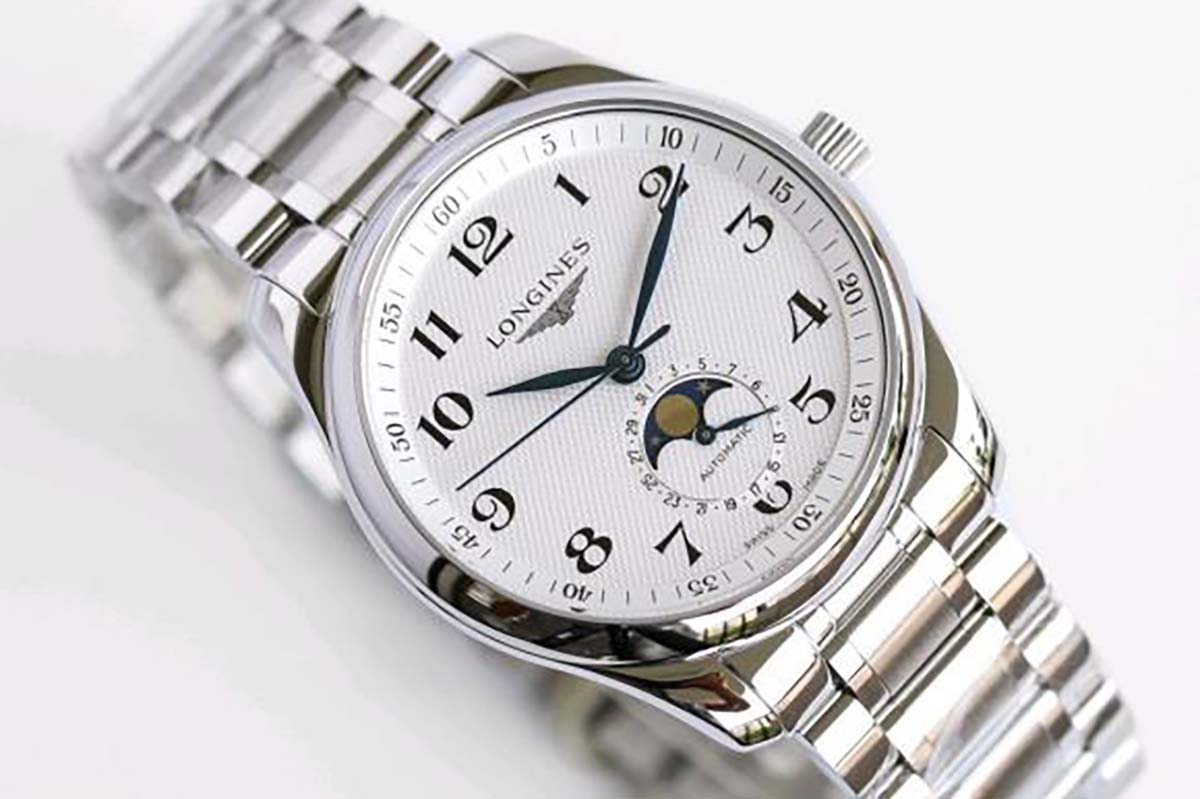 GF厂浪琴月相系列白盘复刻腕表做工如何-品鉴GF厂腕表