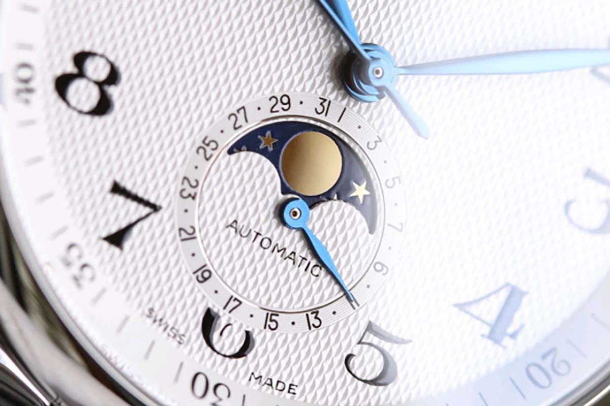 GF厂浪琴月相系列白盘复刻腕表做工如何-品鉴GF厂腕表