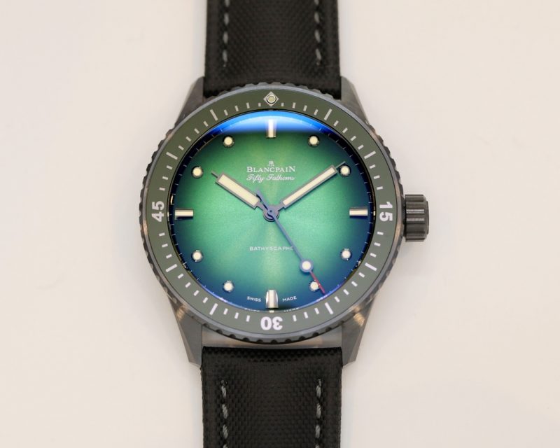 GF厂宝珀五十噚5005深潜器无沟双髻鲨绿盘面限量版腕表