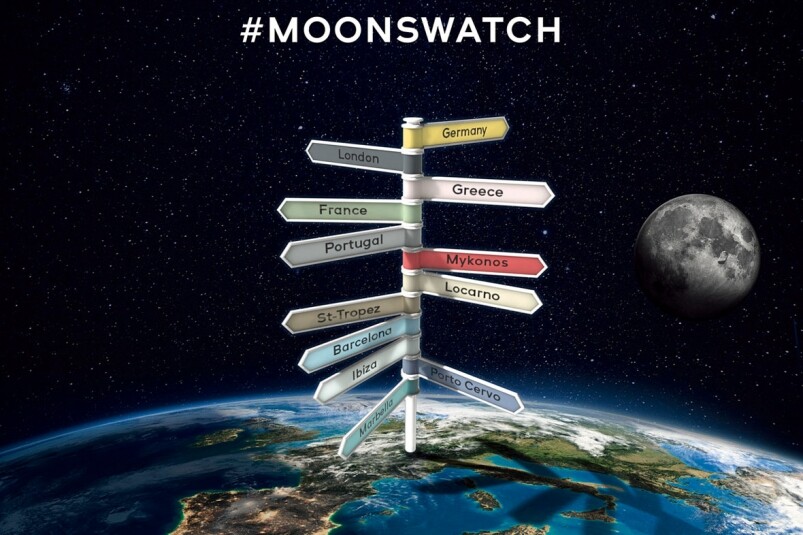 11颗移动的行星！ Swatch MoonSwatch的欧洲夏季巡演