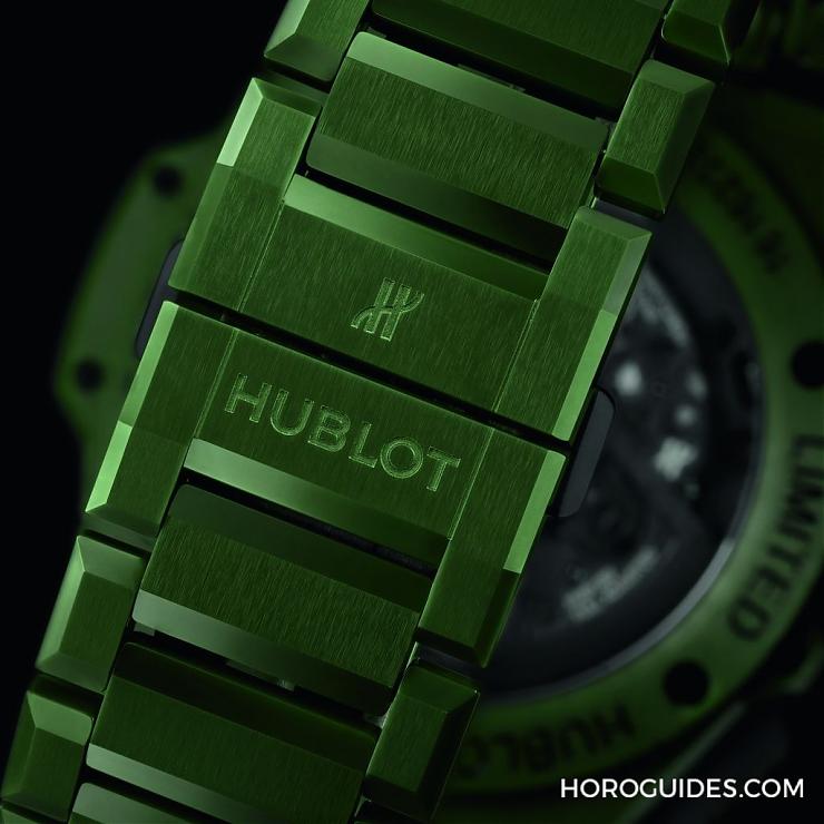 HUBLOT - 穿出正装清爽感 HUBLOT Big Bang Integrated彩色陶瓷链带计时码表