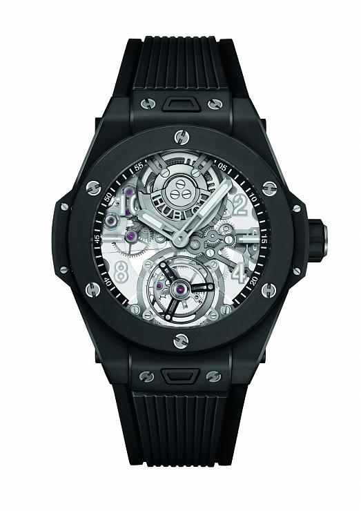 HUBLOT - 开创高性能复杂功能腕表的全新面貌 宇舶大爆炸系列魔力黑陶瓷陀飞轮腕表