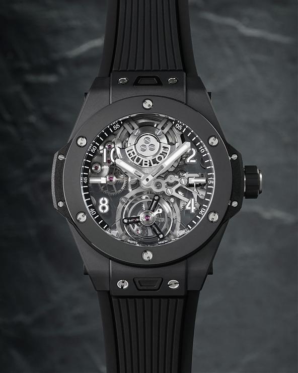 HUBLOT - 开创高性能复杂功能腕表的全新面貌 宇舶大爆炸系列魔力黑陶瓷陀飞轮腕表