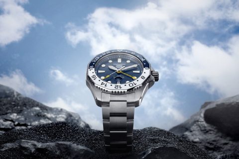 蓝白陶瓷圈！ TAG Heuer Aquaracer Professional 300 GMT两地时间腕表