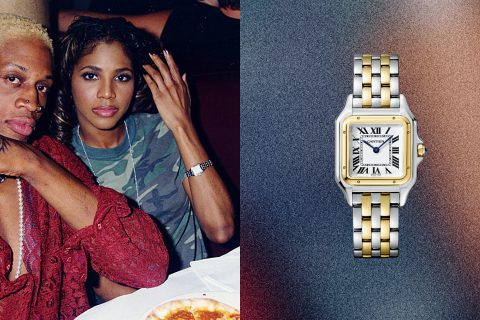 观看发现Toni Braxton 穿着 Cartier Panthère 参加与丹尼斯罗德曼的 VMA 派对