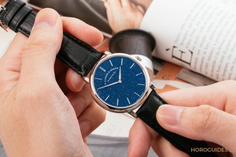 属于务实派的浪漫朗格Saxonia Thin Blue腕表