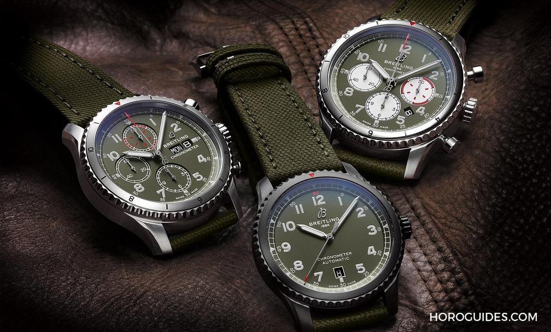 BREITLING帅气军风Aviator 8 Curtiss Warhawk三款新作齐发