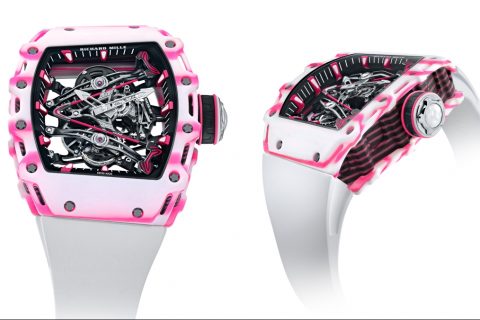 这样一只粉红色的Richard Mille腕表｜RM38-02 Bubba Watson陀飞轮