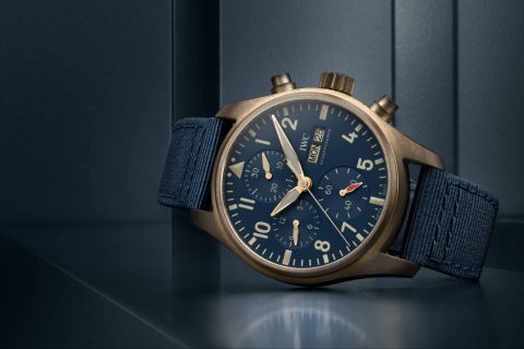 青铜表壳搭蓝面的迷人怀旧感｜IWC飞行员计时41青铜版