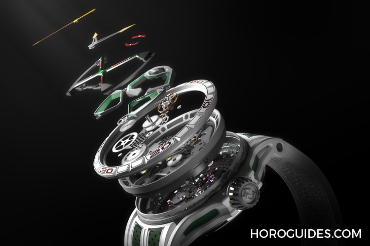 ROGER DUBUIS - 传神演绎Lamborghini第三代Huracán赛车！ Roger Dubuis Excalibur Spider Huracán单摆轮腕表