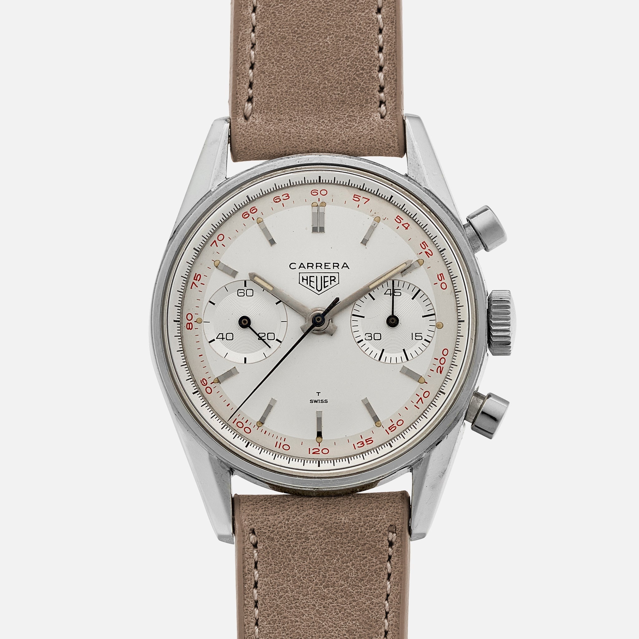 1960 年代 Heuer Carrera '45' Ref. 3647T 带红色测速仪