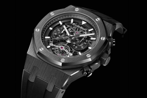 Audemars Piguet Royal Oak Tourbillon Chronograph Openworked 镂空陀飞轮计时码表！将黑色美学带到另一层次