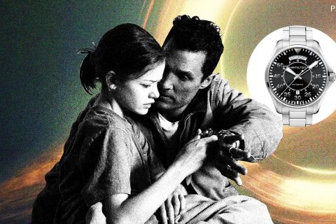 马修·麦康纳在《星际穿越》中扮演父亲、鬼魂和戴着汉密尔顿飞行员手表的宇航员