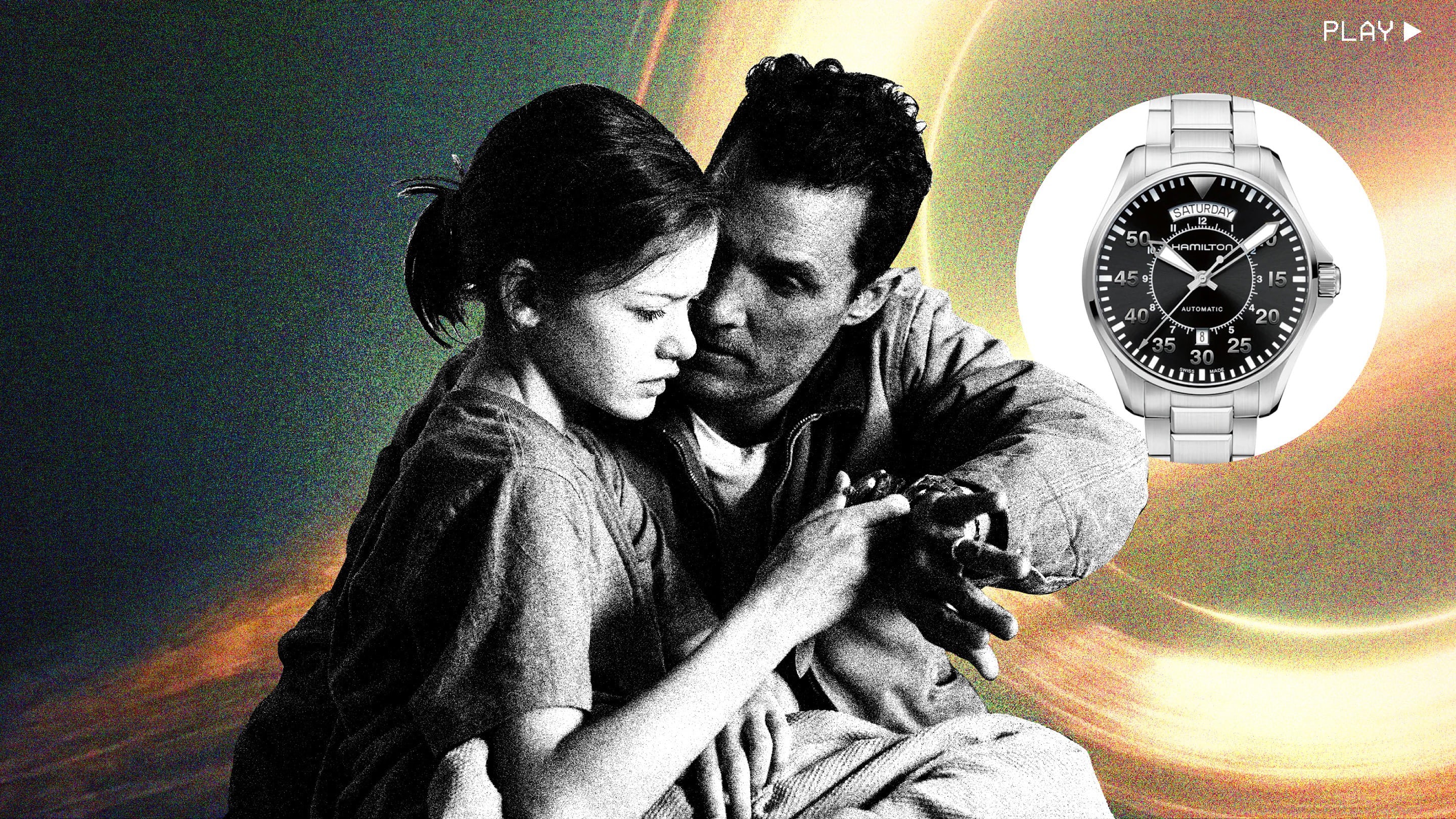 马修·麦康纳在《星际穿越》中扮演父亲、鬼魂和戴着汉密尔顿飞行员手表的宇航员