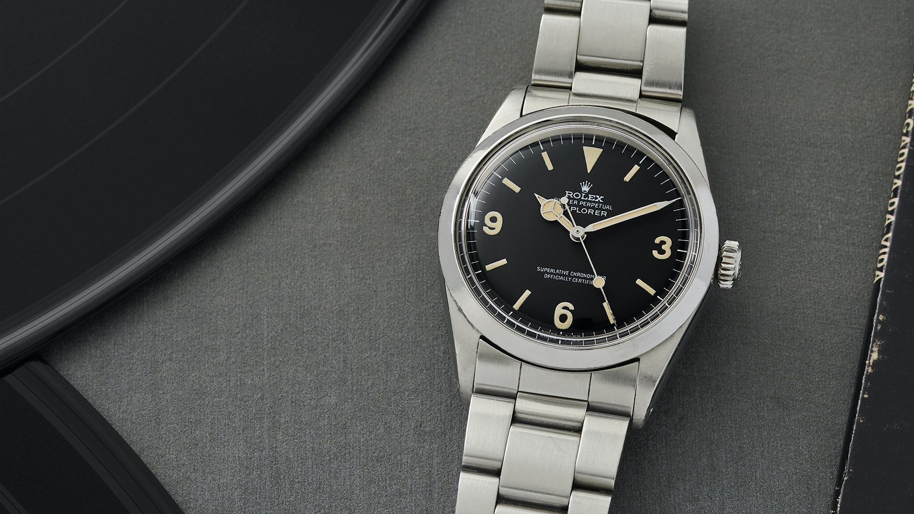 复古手表1969 年劳力士 Explorer、1960 年代蒂芙尼礼服手表和 1960 年代 LeCoultre 计算器计时码表