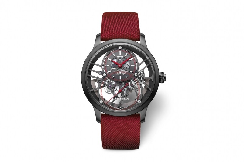 Jaquet Droz捐出的Only Watch，当然有品牌签名式的「8」字表盘，而且尽量镂空，可清晰见