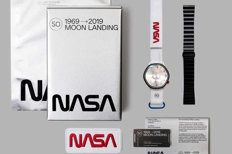 整个套装银色铁盒盛载，内有NASA的绣章及金属保用卡，感觉更是奢华！