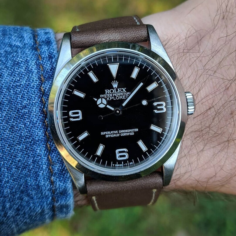 1989年14270 面世，腕表换上哑光黑色表盘（ Matte dial），「369」字体风格也走向当代艺术风