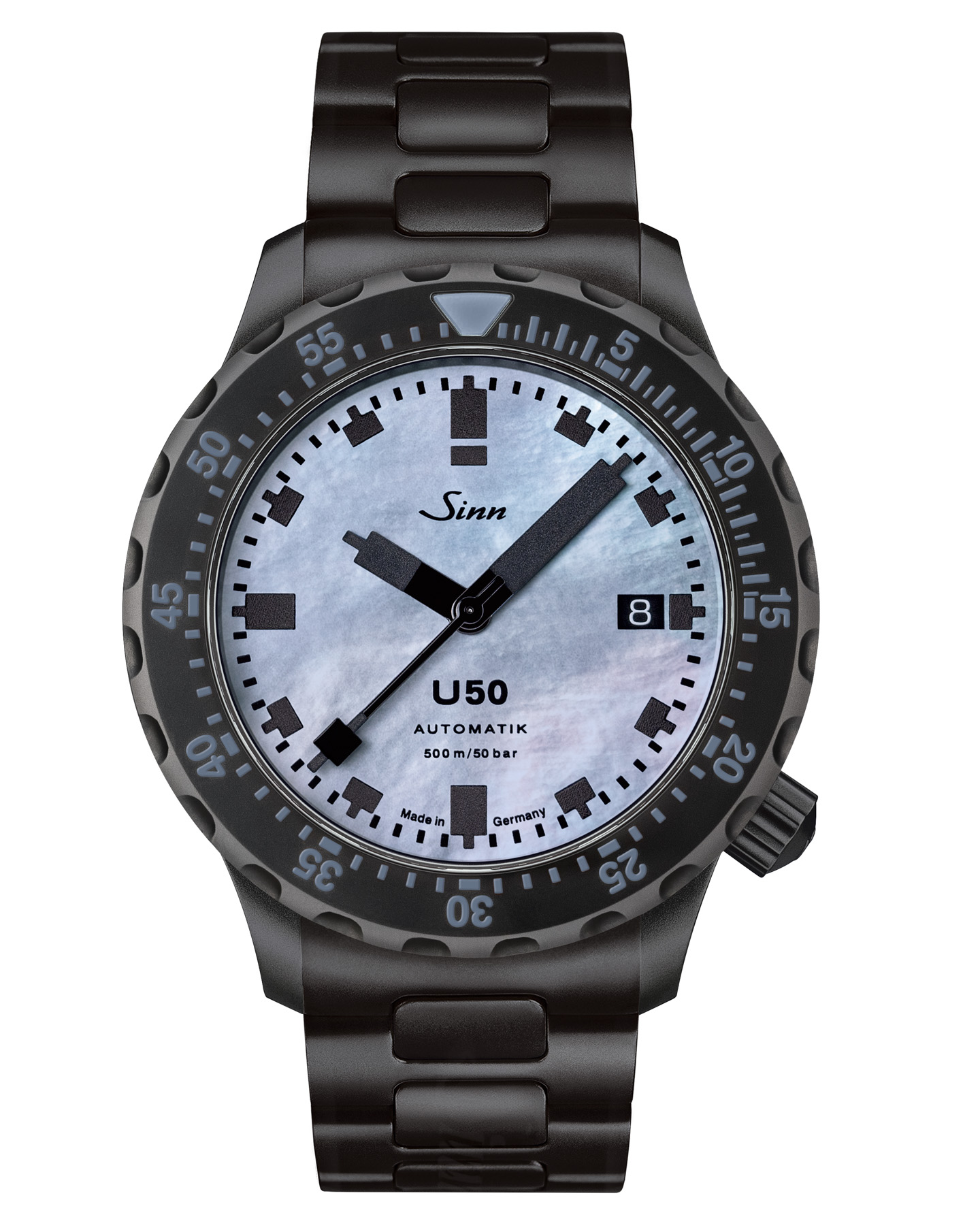 Sinn U50 S 珍珠母贝黑色潜水员手表