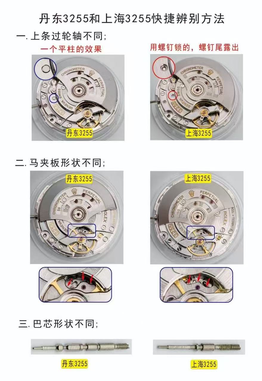 VS厂劳力士一体化3255复刻机芯-2025新品星期日历型