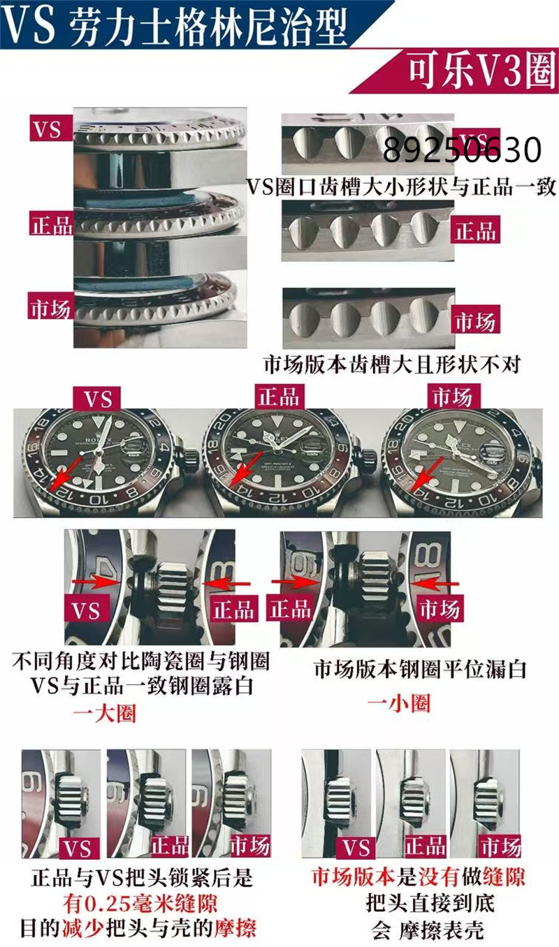 VS厂劳力士可乐圈做工评测